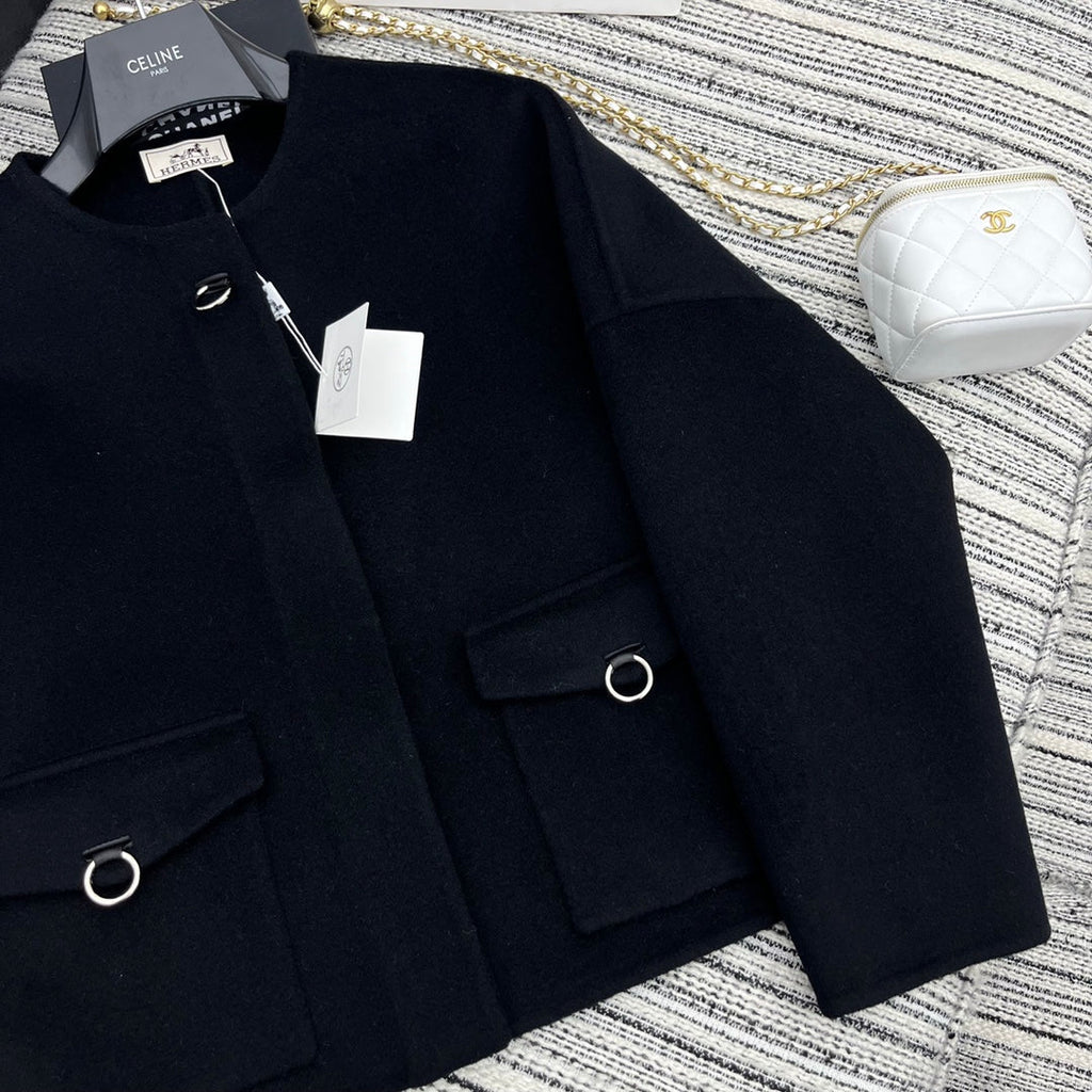 HERMES 25S DOUBLE-FACED CASERE JACKET 381