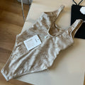 CHANEL SWIMSUIT IN NUDE EMBROIDERED LOGO 626005