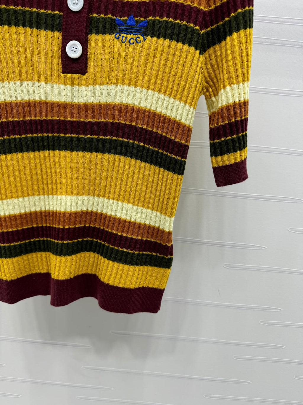 GUCCI 25S SHORT SLEEVE STRIPED POLO SHIRT 264081