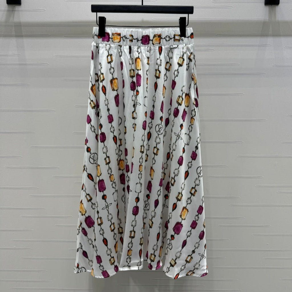 LOUIS VUITTON LV PRINTED SKIRT 269522