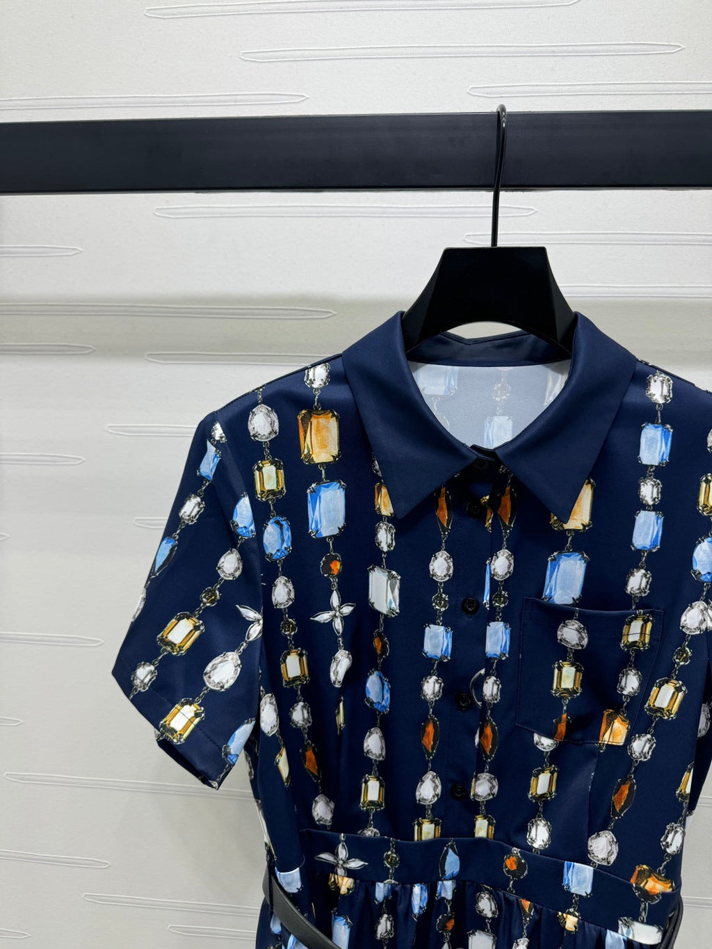 LOUIS VUITTON LV SHORT-SLEEVE BELTED DRESS 269529