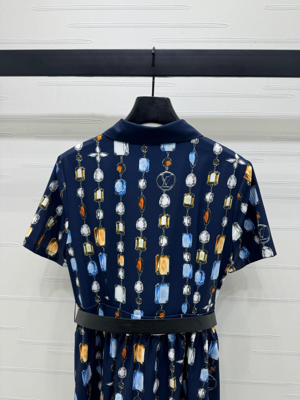 LOUIS VUITTON LV SHORT-SLEEVE BELTED DRESS 269529