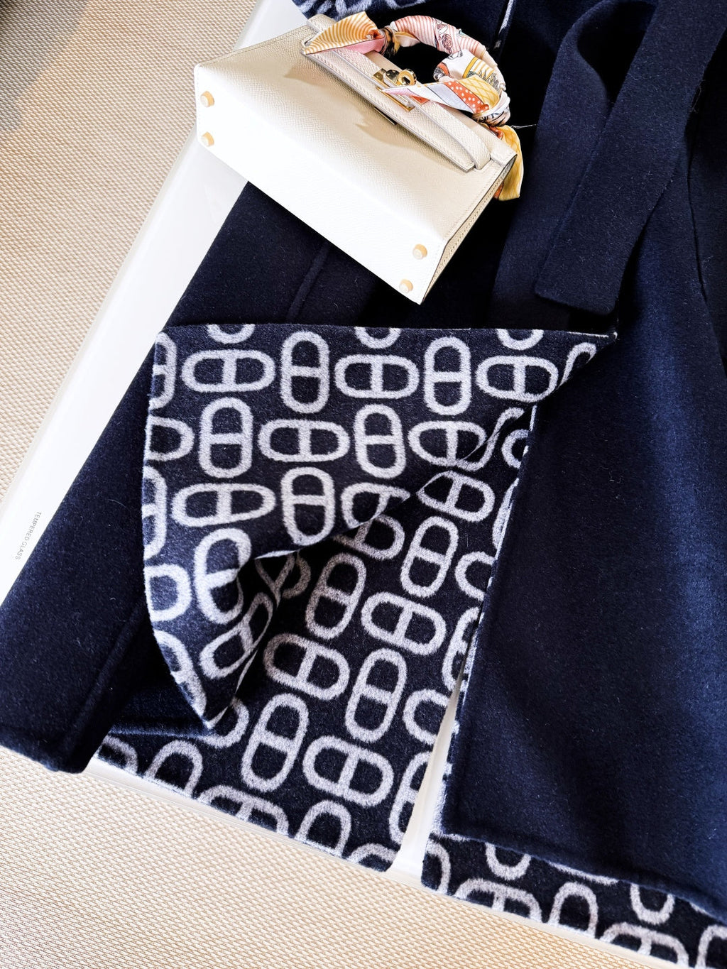 HERMES HERMES 25S BELTED CASERE PEACOAT 269