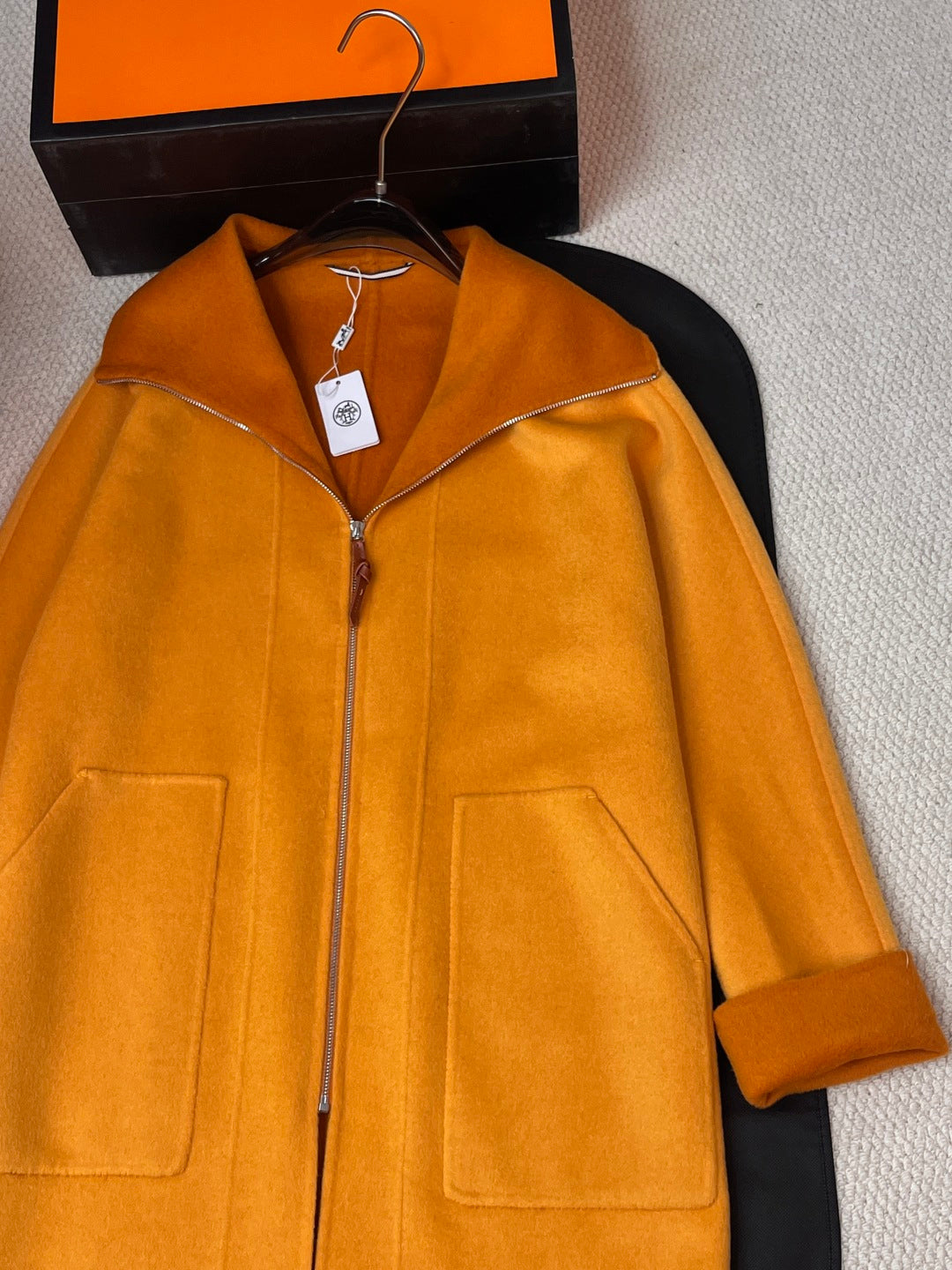 HERMES 25S REVERSIBLE LONG CASERE COAT 244
