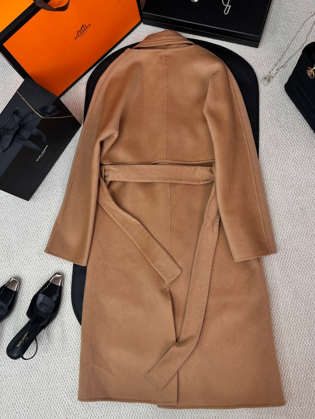 HERMES 25S REVERSIBLE LONG CASERE COAT 242