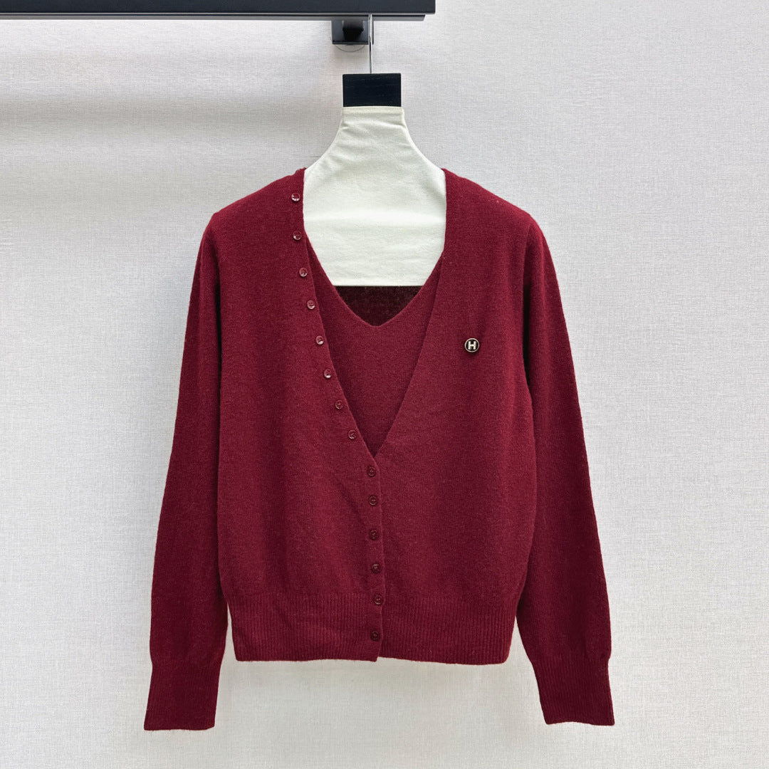 HERMES HERMES 25S V-NECK SWEATER 256