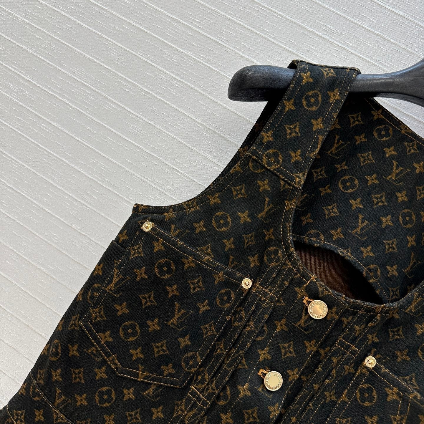 LOUIS VUITTON LV DENIM SLEEVELESS DRESS WITH LOGO 264410