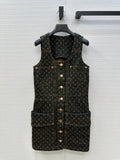 LOUIS VUITTON LV DENIM SLEEVELESS DRESS WITH LOGO 264410