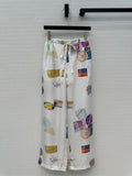 LOUIS VUITTON LV PRINTED SILK PANTS 268218