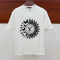 LOUIS VUITTON LV T-SHIRT IN WHITE PURE COTTON CLASSIC LOGO PATTERN 238880