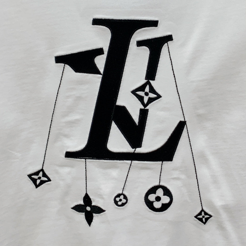 LOUIS VUITTON LV T-SHIRT IN WHITE COTTON STYLIZED LOGO 238872