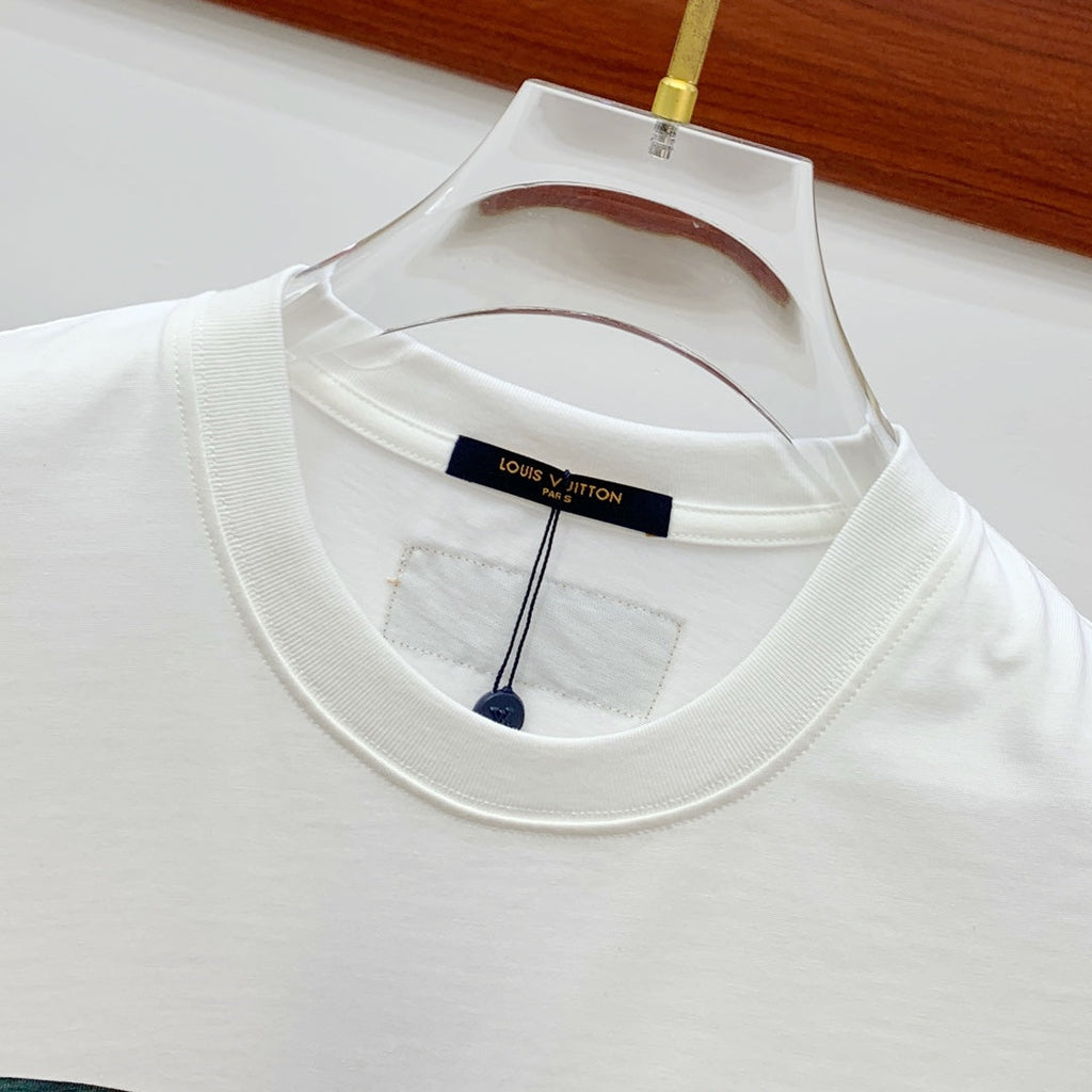 LOUIS VUITTON LV T-SHIRT IN WHITE PURE COTTON 238886
