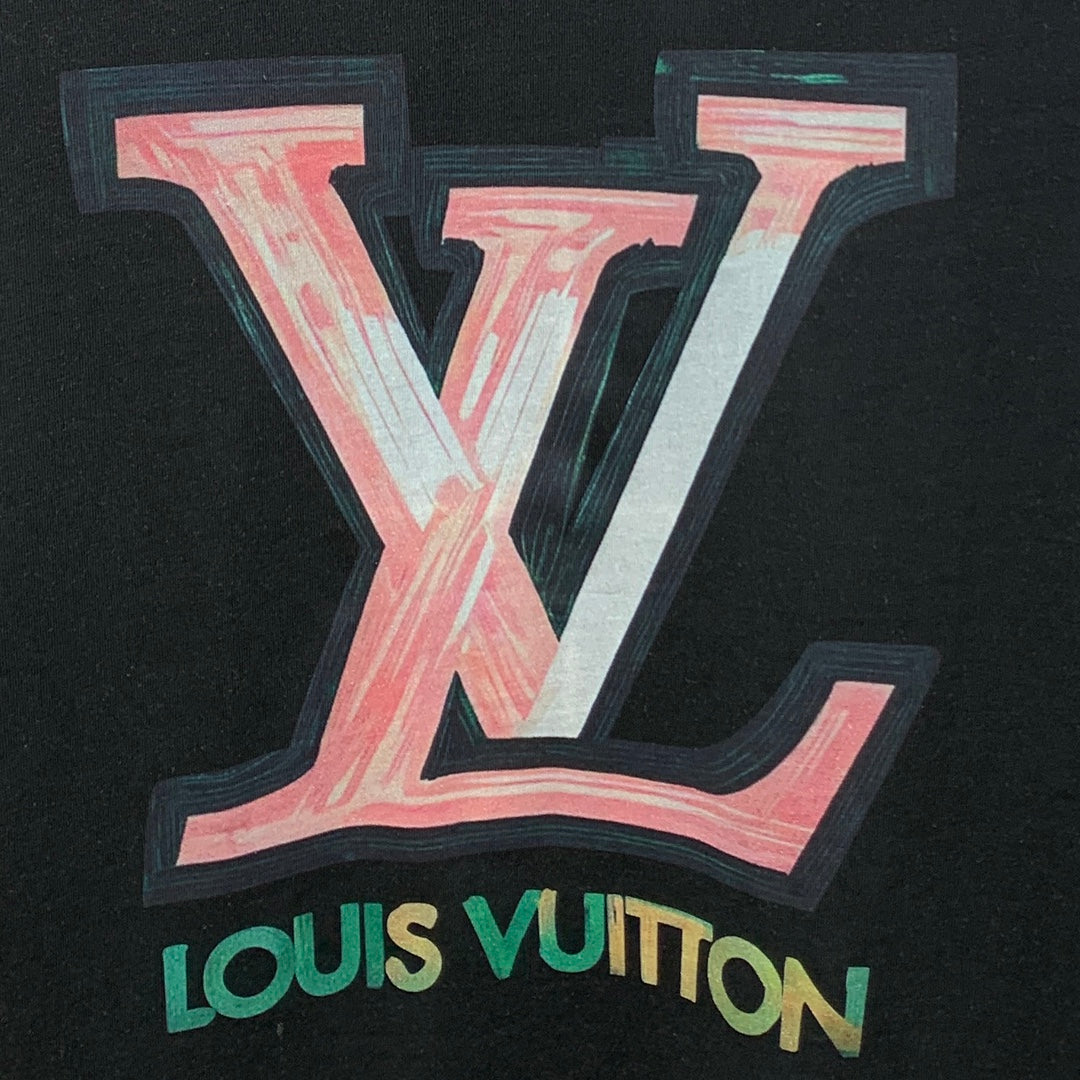 LOUIS VUITTON LV T-SHIRT IN BLACK PURE COTTON 238887