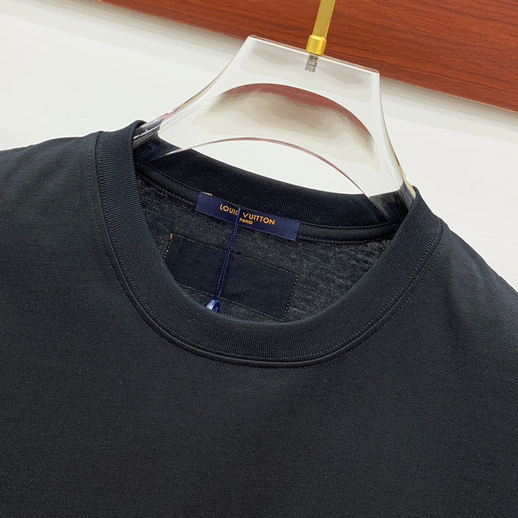 LOUIS VUITTON LV BLACK COTTON T-SHIRT 238893