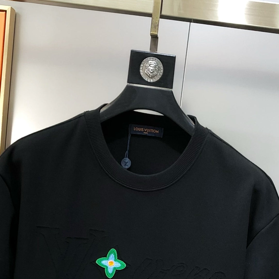 LOUIS VUITTON LV BLACK COTTON T-SHIRT 239466