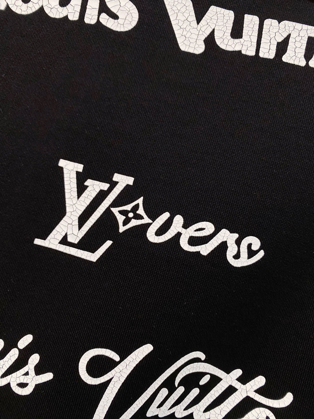 LOUIS VUITTON LV BASIC T-SHIRT IN BLACK COTTON 238827