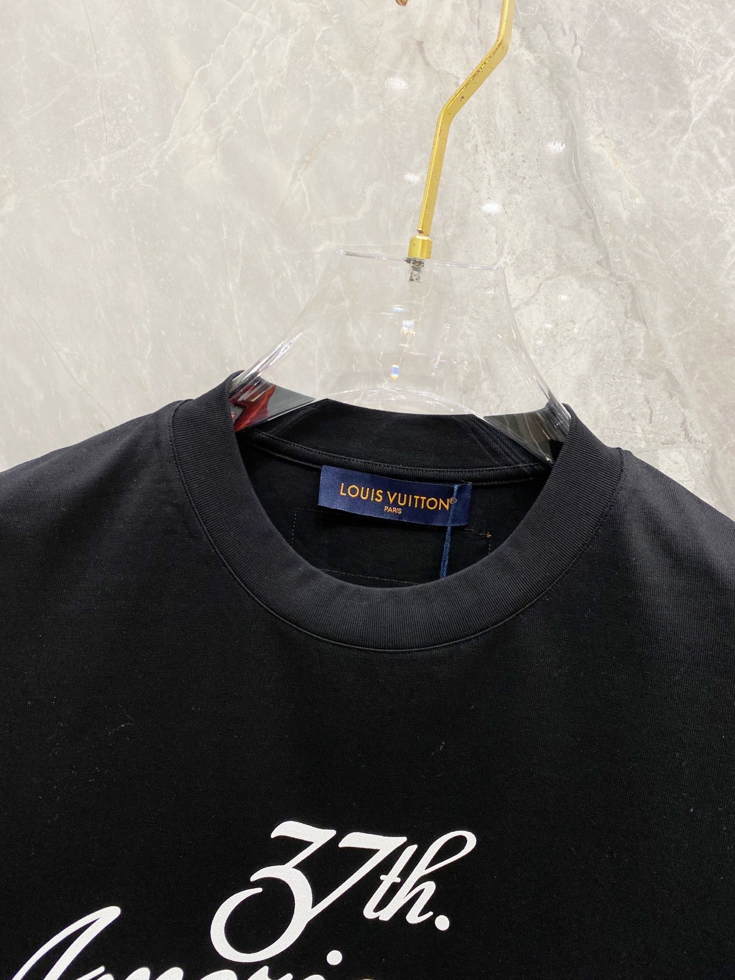 LOUIS VUITTON LV BLACK MONOGRAM COTTON T-SHIRT 239486