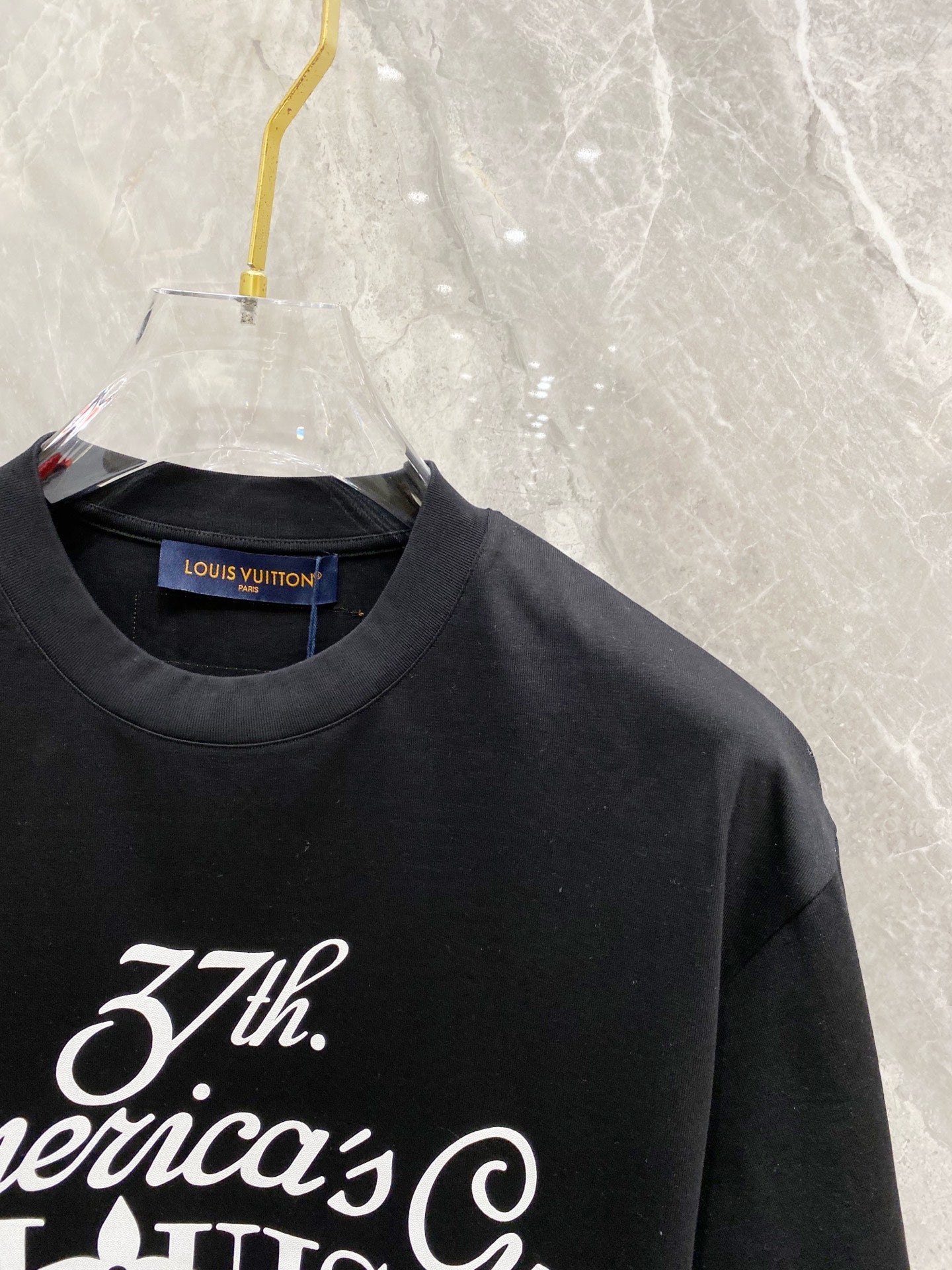 LOUIS VUITTON LV BLACK MONOGRAM COTTON T-SHIRT 239486