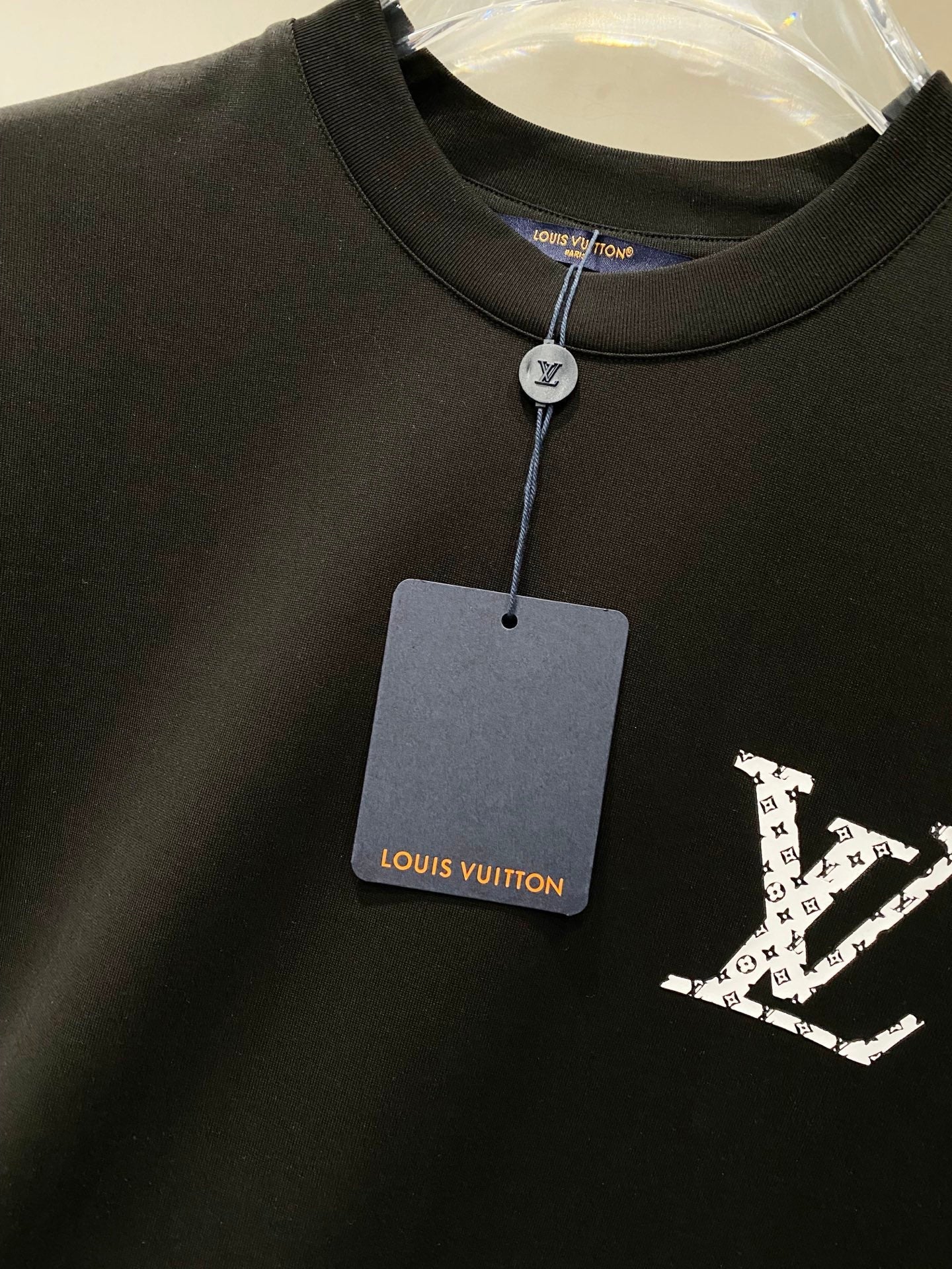 LOUIS VUITTON LV BLACK COTTON T-SHIRT 238839