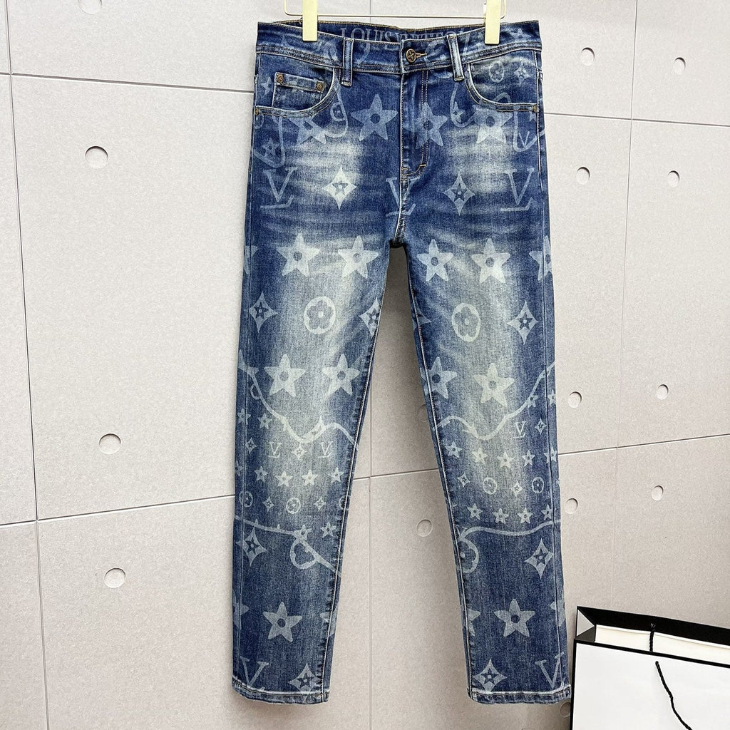LOUIS VUITTON LV BLUE MONOGRAM DENIM JEAN 239499