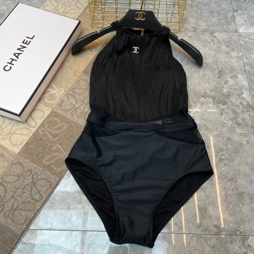 CHANEL BIKINI SWIMSUIT SET IN BLACK 573556
