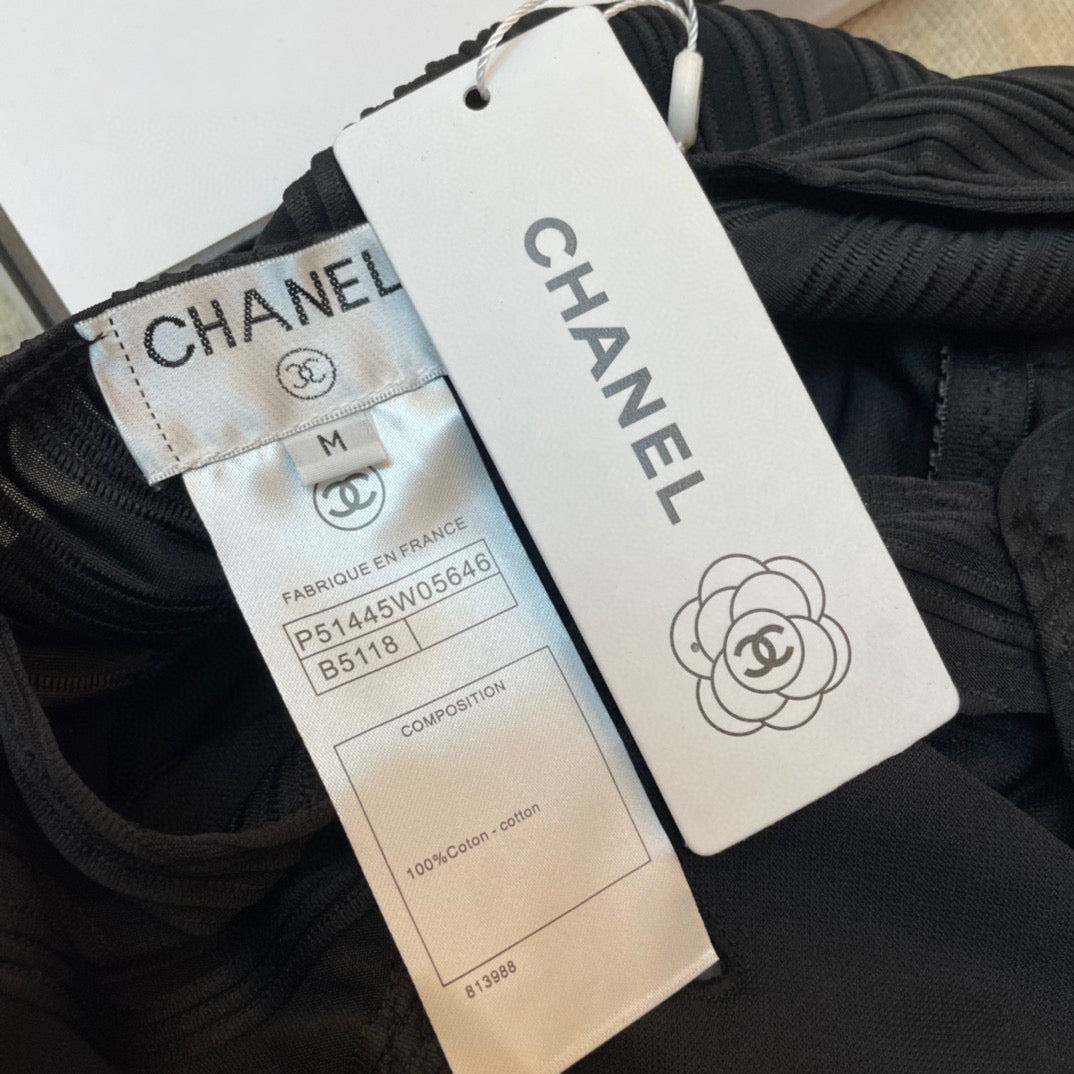 CHANEL BIKINI SWIMSUIT SET IN BLACK 573556