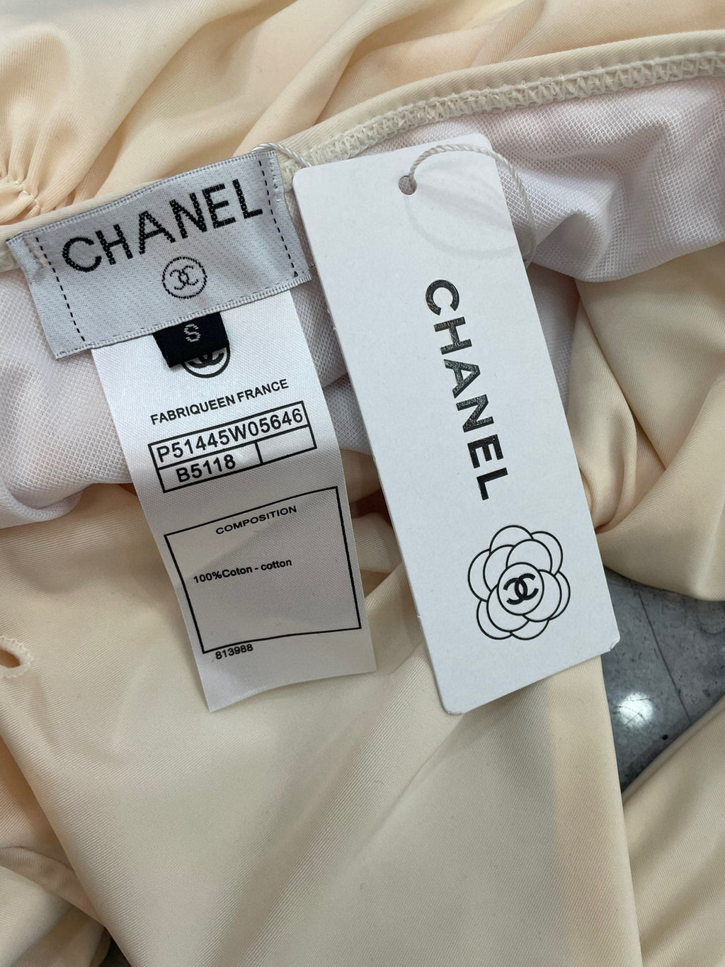 CHANEL BIKINI SWIMSUIT SET IN IVORY 599124