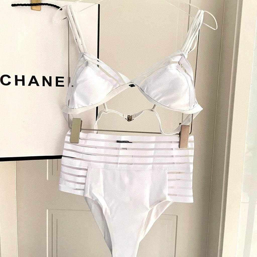 CHANEL BIKINI SWIMSUIT SET IN WHITE 608920