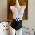 CHANEL BIKINI SWIMSUIT SET IN BLACK AND WHITE 613717