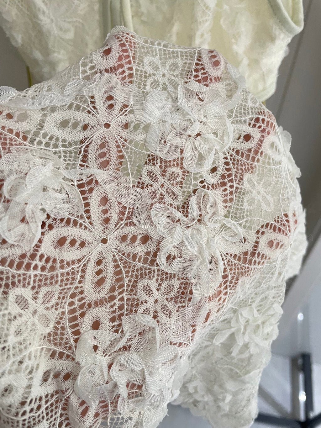CHANEL BIKINI SWIMSUIT SET IN WHITE LACE FABRIC 613726
