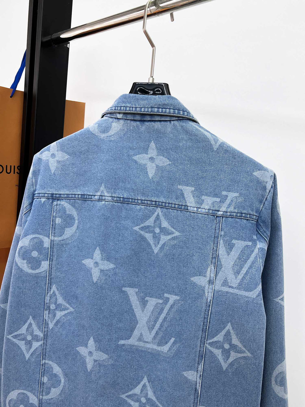LOUIS VUITTON LV ICE BLUE MONOGRAM DENIM JACKET 239523