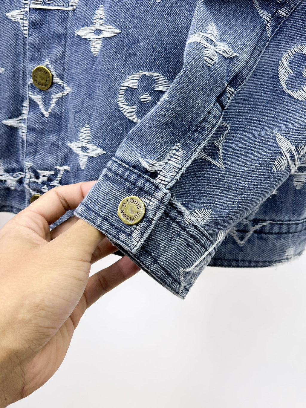 LOUIS VUITTON LV LIGHT BLUE MONOGRAM DENIM JACKET 239529