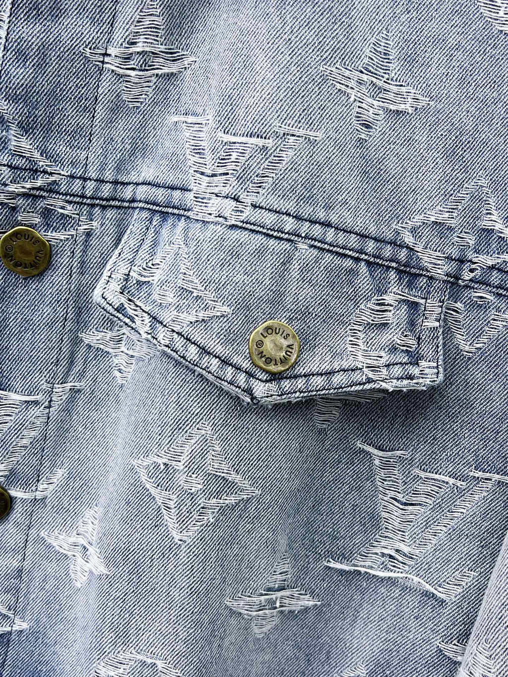 LOUIS VUITTON LV LIGHT BLUE MONOGRAM DENIM JACKET 239529