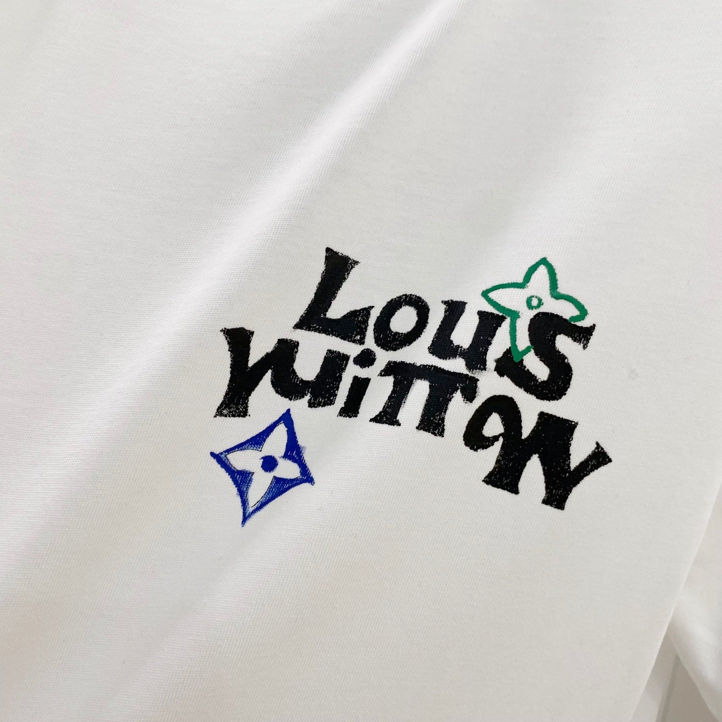 LOUIS VUITTON LV SHORT-SLEEVED T-SHIRT WHITE COTTON 238853