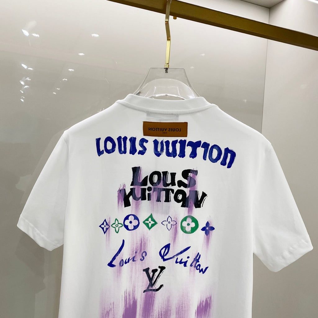 LOUIS VUITTON LV SHORT-SLEEVED T-SHIRT WHITE COTTON 238853