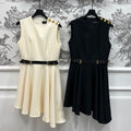 LOUIS VUITTON LV ASYMMETRICAL ELEGANT DRESS 268380