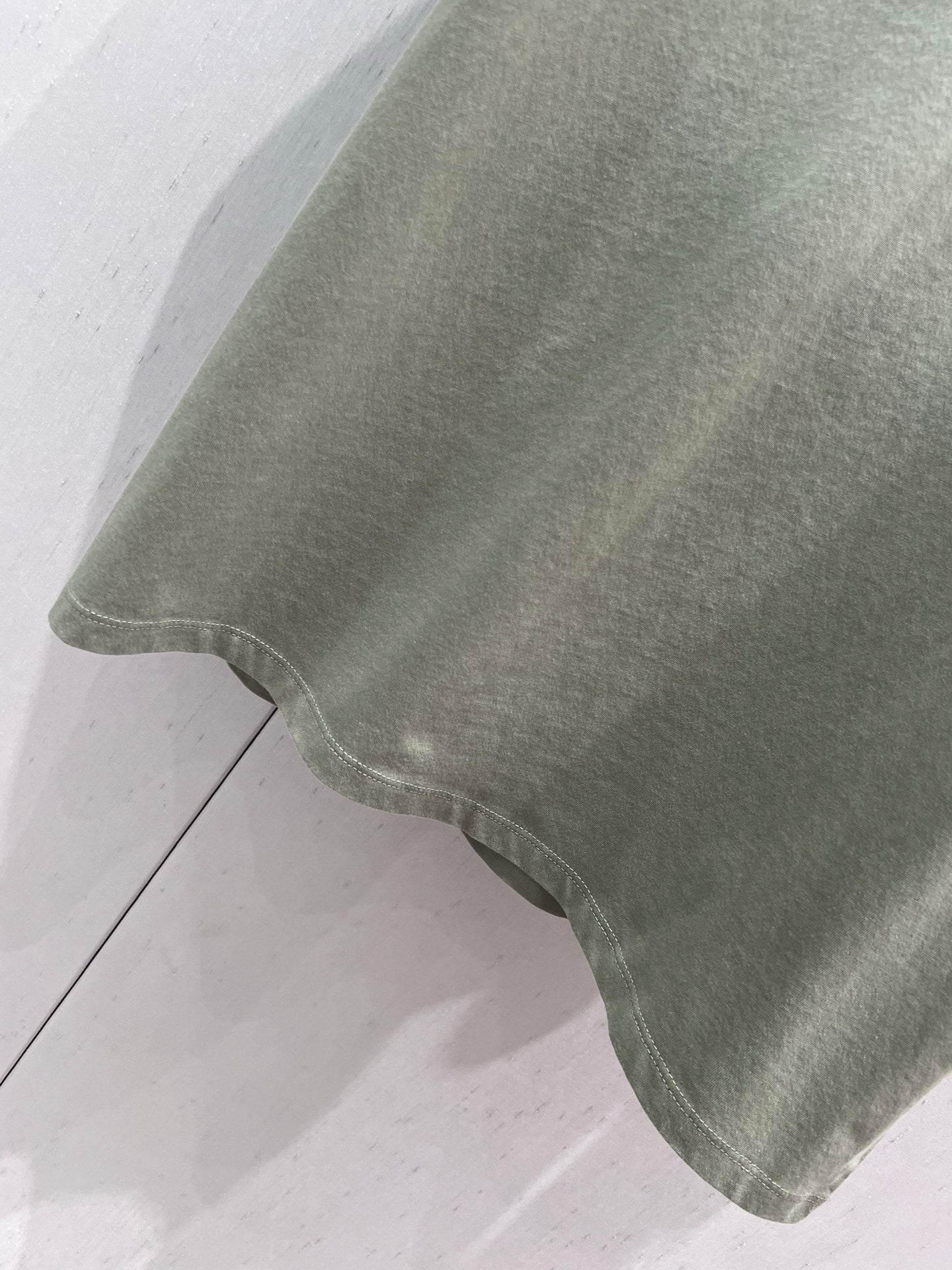 Loewe 25 Embroidered Short-sleeved T-shirt Green Acrylic Wool 220865