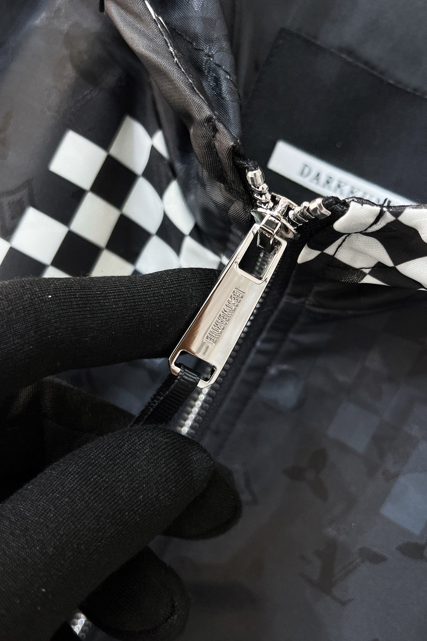 LOUIS VUITTON LV HOODED JACKET BLACK AND WHITE DAMIER 239118