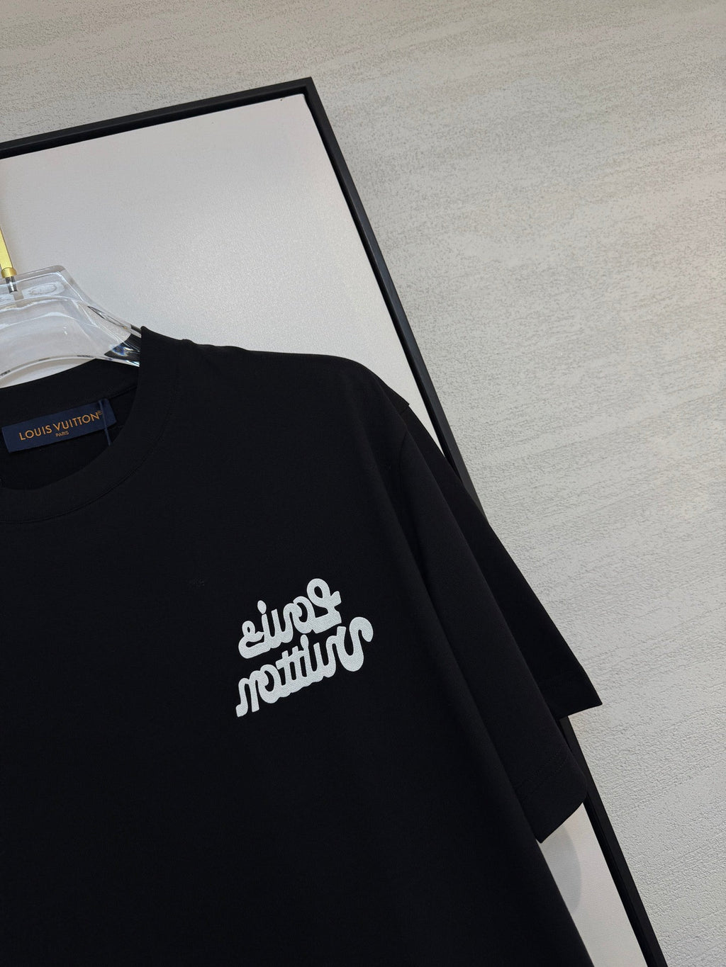 LOUIS VUITTON LV T-SHIRT IN BLACK COTTON FABRIC 238921