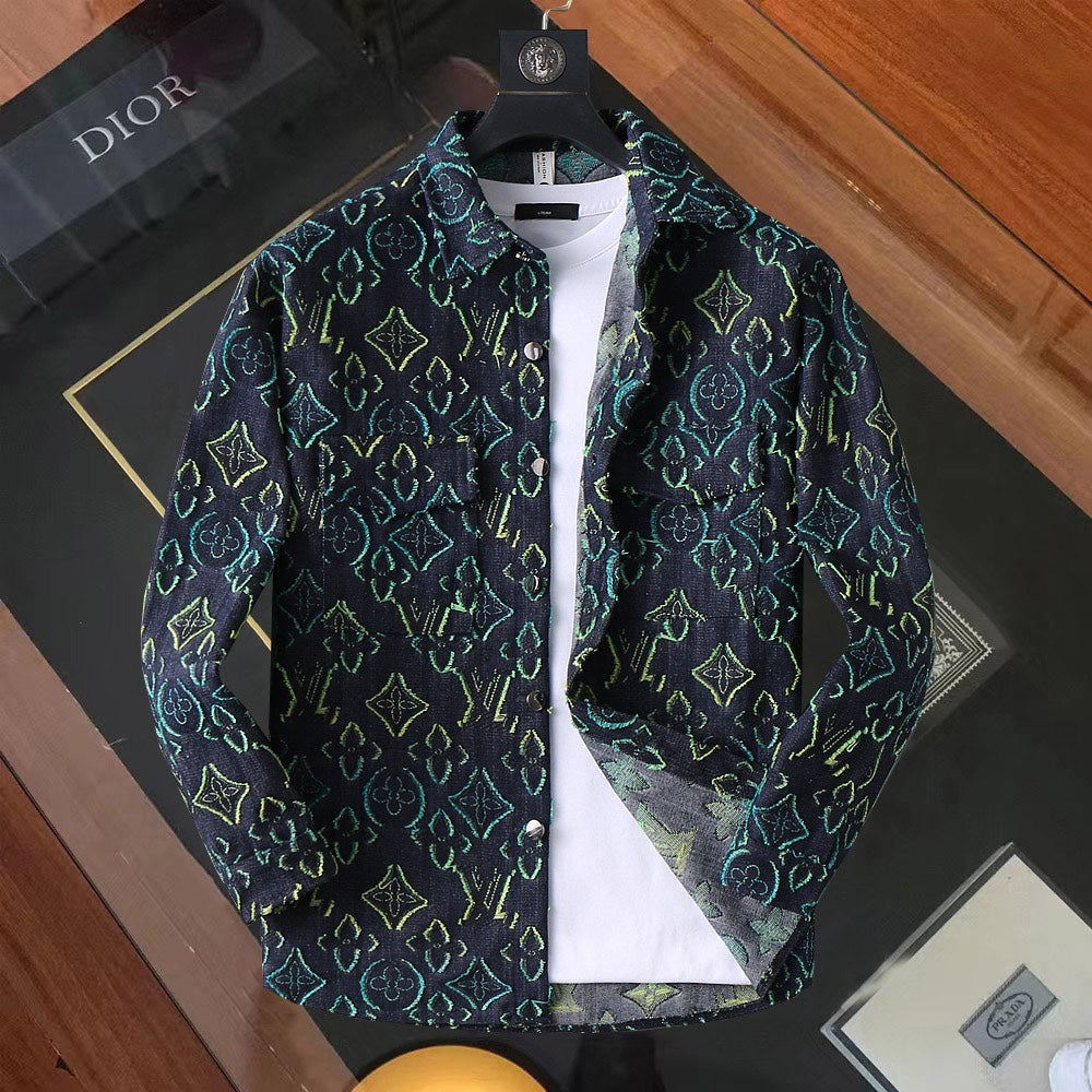 LOUIS VUITTON LV SHIRT IN NAVY BLUE MONOGRAM DENIM 239035