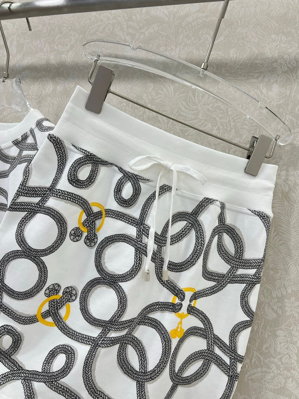 HERMES HERMES PRINTED SWEATSHIRT AND SKIRT SET 275203