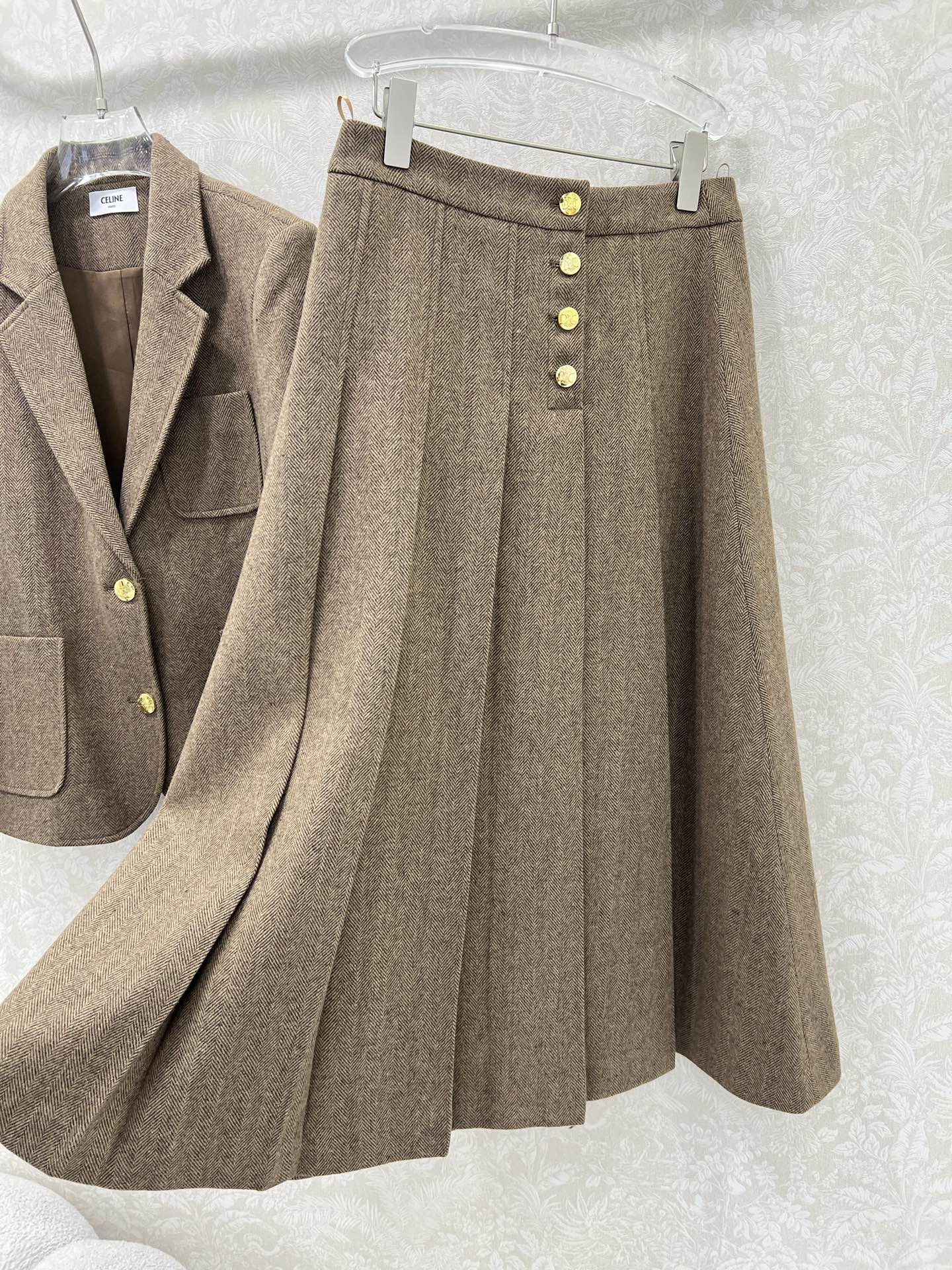 CELINE 26S BLAZER SKIRT SET 791194