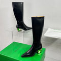 BOTTEGA VENETA TEX HIGH BOOT IN BLACK PATENT CALFSKIN