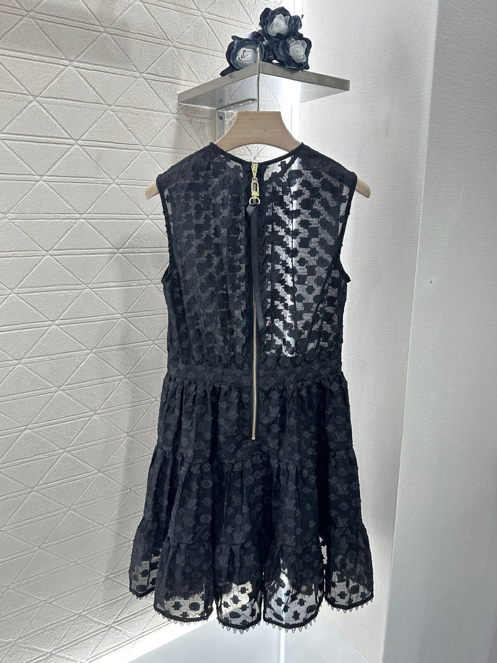 LOUIS VUITTON LV 25S SLEEVELESS JACQUARD DRESS 265590