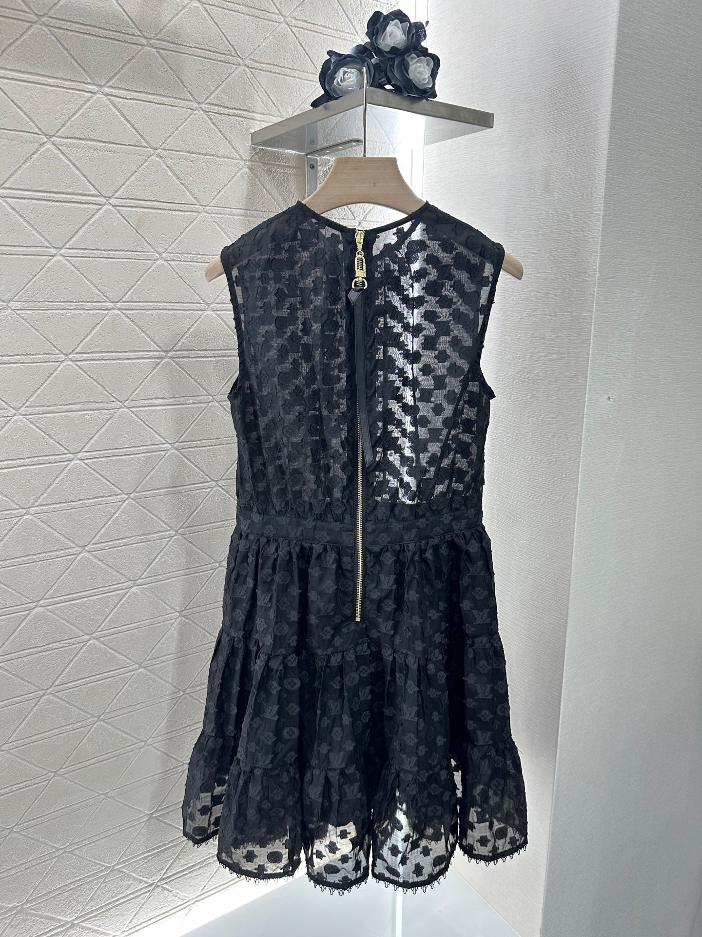 LOUIS VUITTON LV 25S SLEEVELESS JACQUARD DRESS 265590