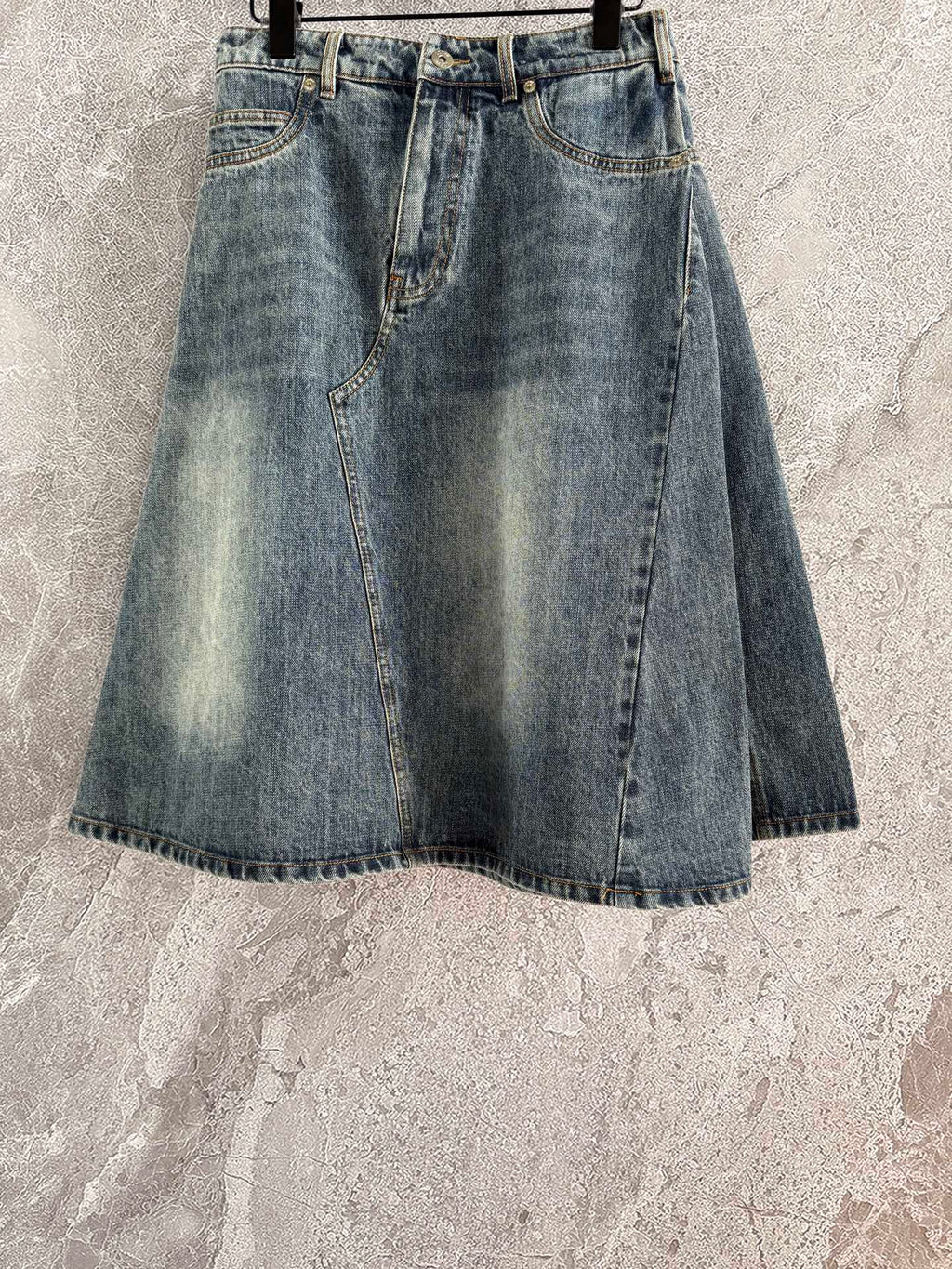 Loewe A-line Skirt Blue Polyester Fiber