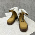 BOTTEGA VENETA BOTTINE HADDOCK BOOTS IN CITRINE YELLOW SUEDE