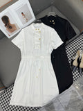LOUIS VUITTON ROUND-NECK SHORT-SLEEVE DRESS 253297