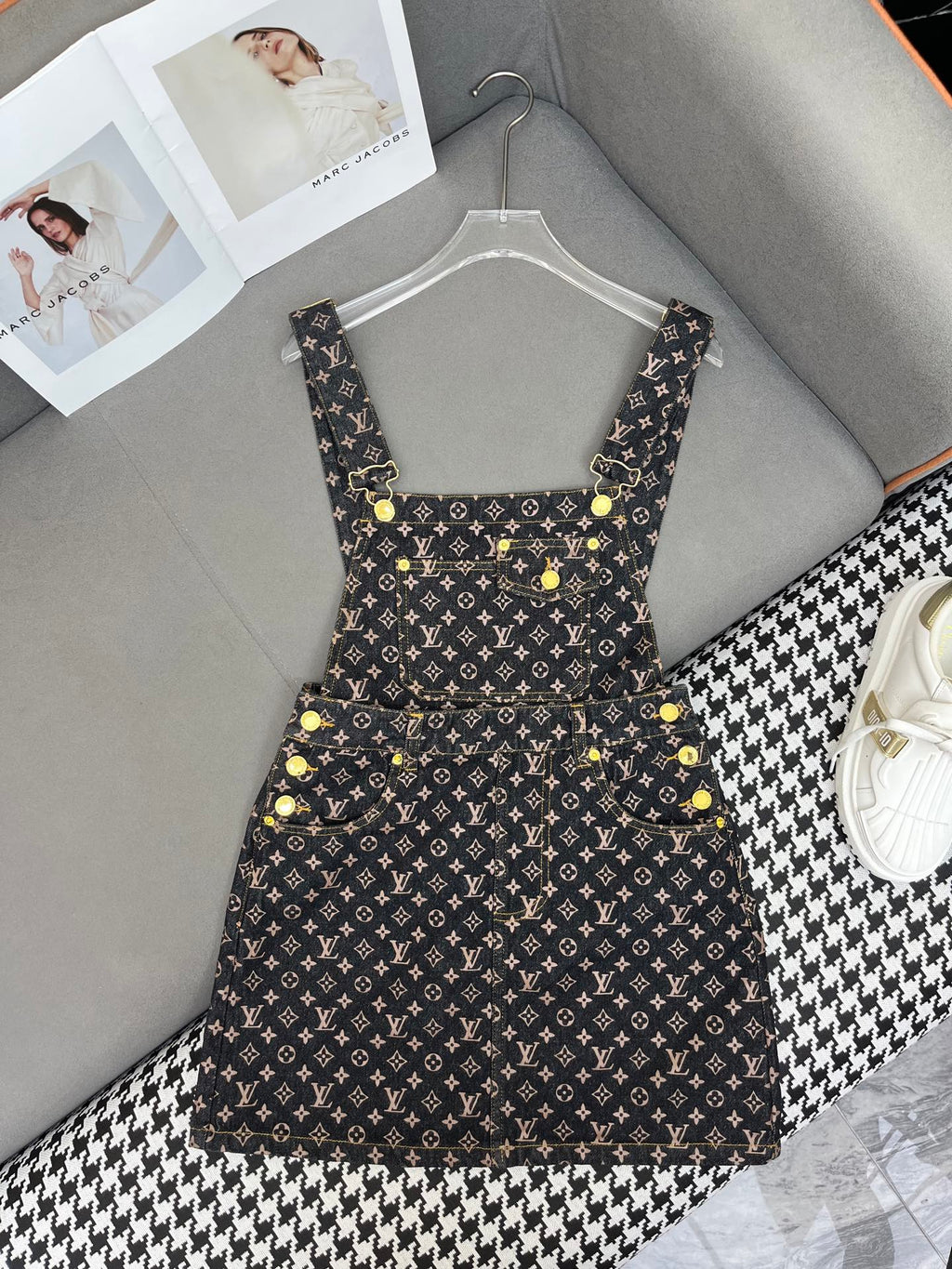 LOUIS VUITTON LV NEW DENIM OVERALL DRESS 269064