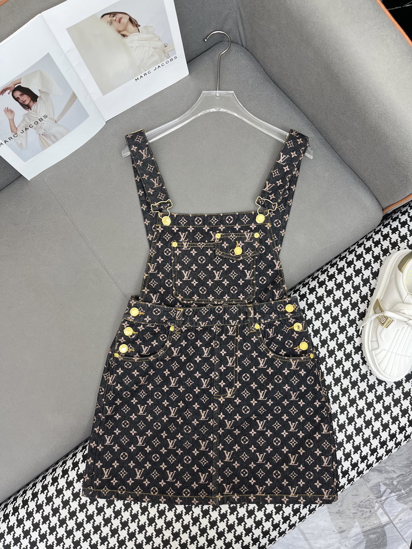 LOUIS VUITTON LV NEW DENIM OVERALL DRESS 269064